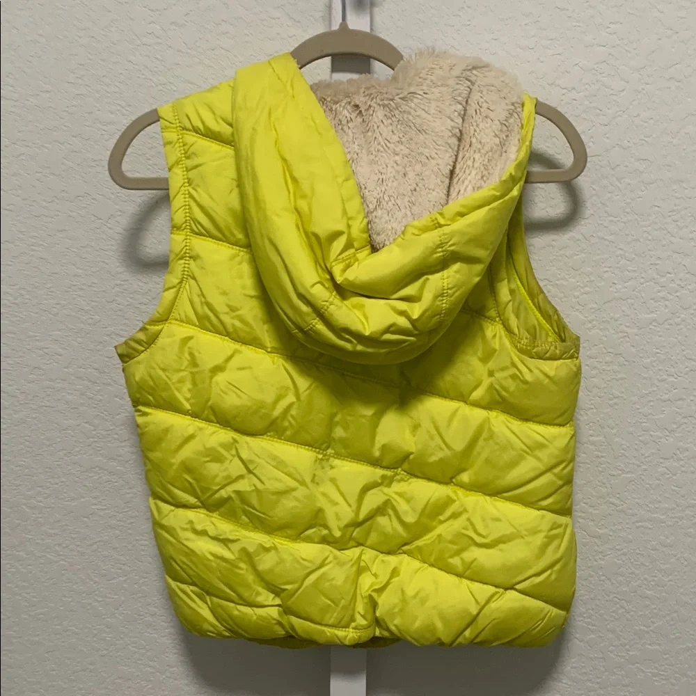 Y2K American Eagle Yellow Puffer Vest Size Medium